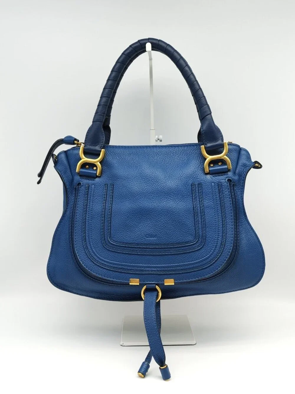 Chloé Marcie Medium Pebbled Leather Satchel Shoulder Bag